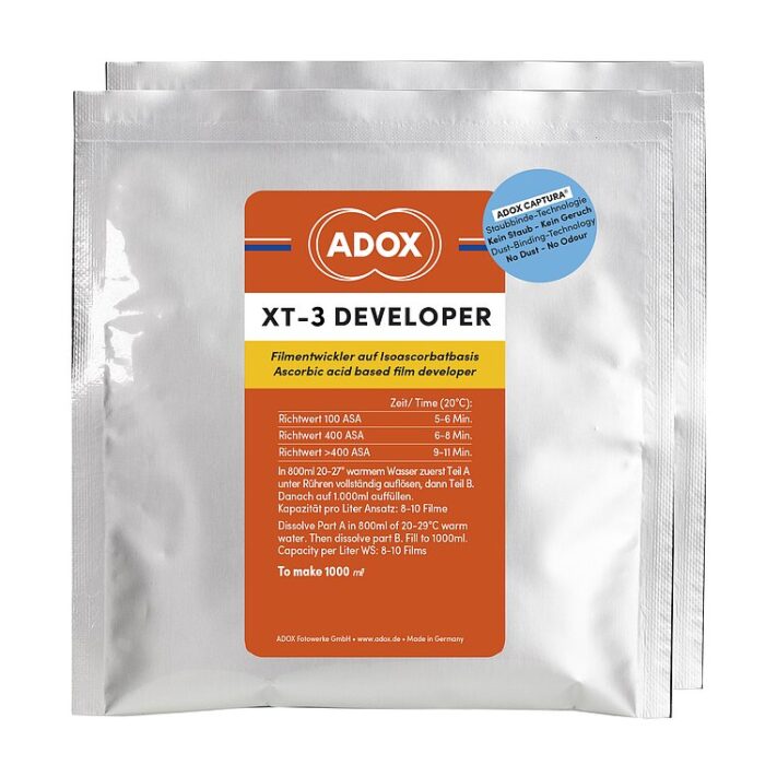 Bottle of ADOX XT-3 B/W Film Developer for high-quality black and white processing