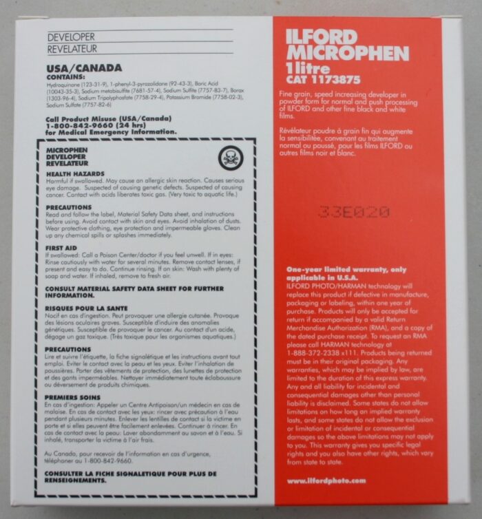 Ilford Microphen Developer 1L – Trusted Pro Formula for B&W Film