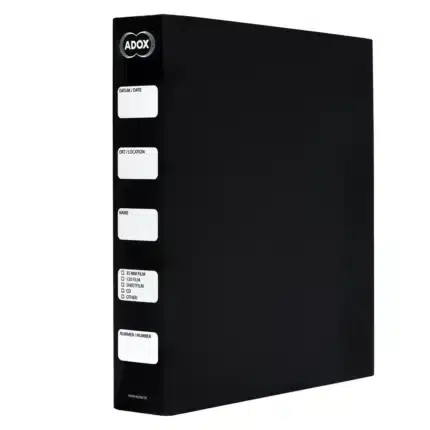 Adox Archival Binder with Dust Protection Box – Holds 200 Sheets, Black