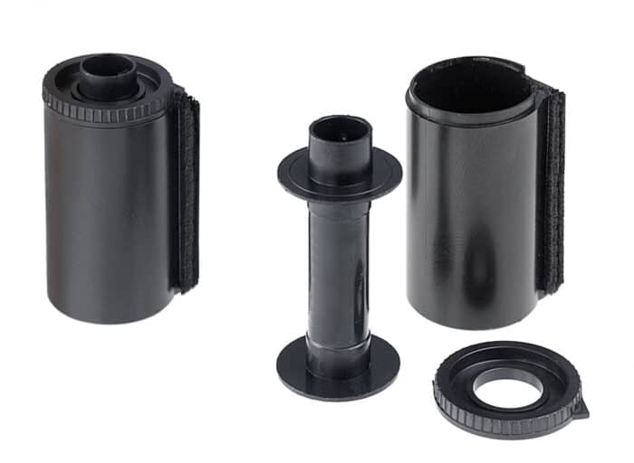 Plastic Film Cartridges for 35mm – Kaiser reusable bulk film canisters for self-loading film, Code 4127
