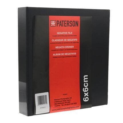 Paterson Binder File for 120mm Film with 25 archival sleeves – secure and durable storage for medium format negatives