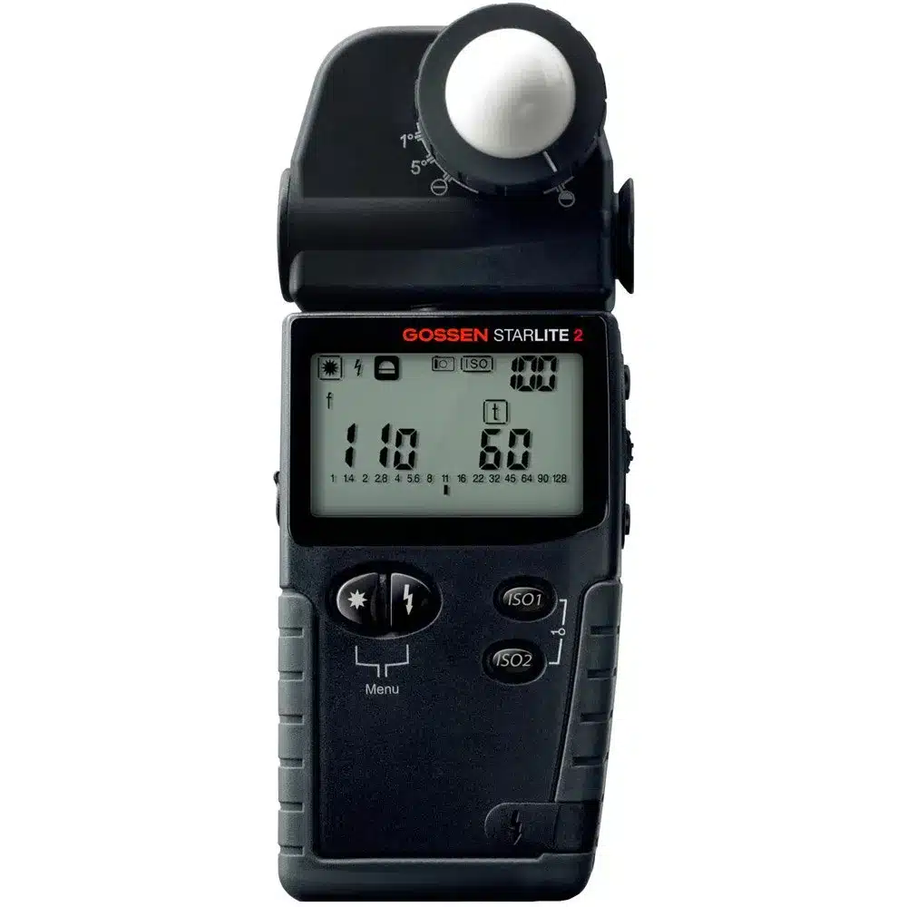 Gossen Starlite 2 light meter with incident and spot exposure metering.