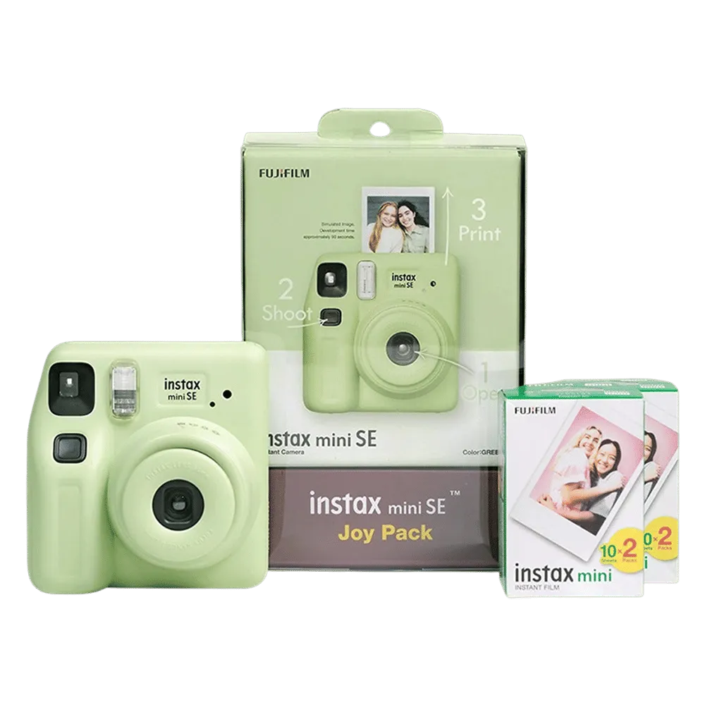 Fujifilm Instax Mini SE Joy Pack Green instant camera