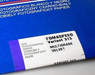 FOMASPEED VAR 313 RC Velvet Paper 7x9.5 inch 50 sheets resin coated multigrade black and white photo paper