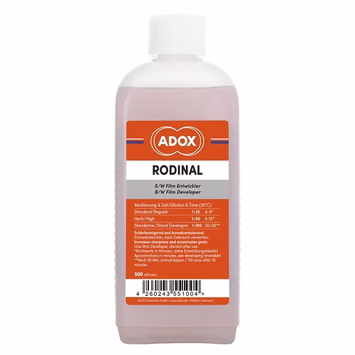 Adox Rodinal 500ml black and white film developer bottle